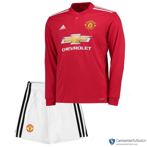 Camiseta Manchester United Primera equipo ML Niño 2017-18